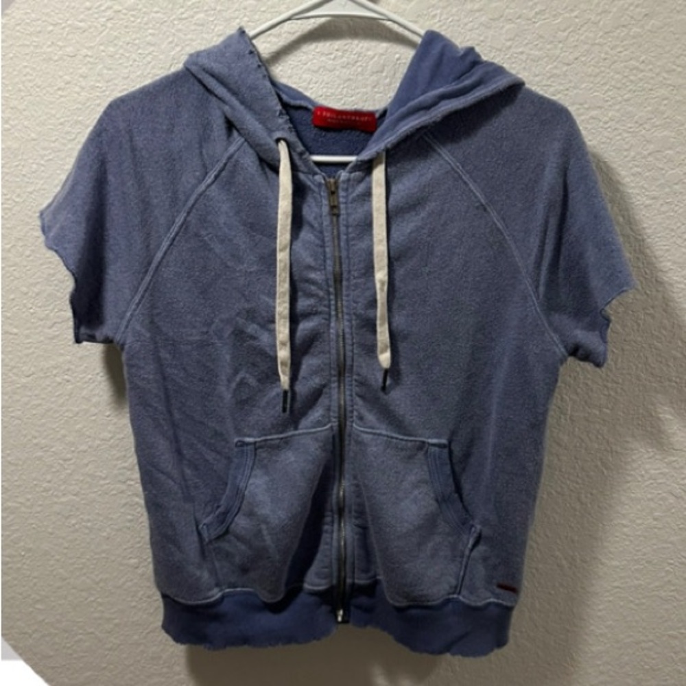 n:PHILANTHROPY Blue Short Sleeve Hoodie